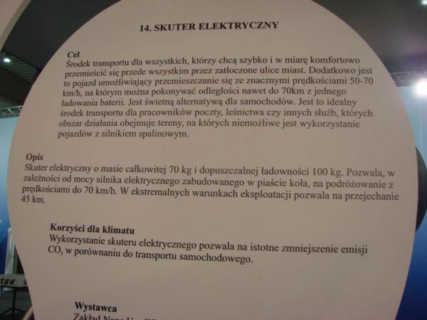 14 Konferencja Klimatyczna w Poznaniu w 2008r. - wystawa