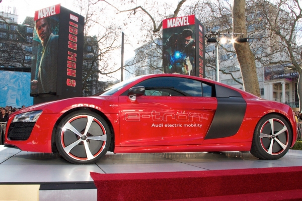 Audi R8 e-tron na premierze filmu Iron Man 3