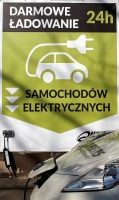 Nissan Leaf i punkt ładowania firmy Quriers