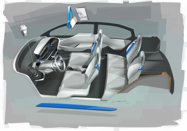 wnętrze BMW i3 Concept