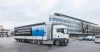 Ciężarówka elektryczna używana przez BMW