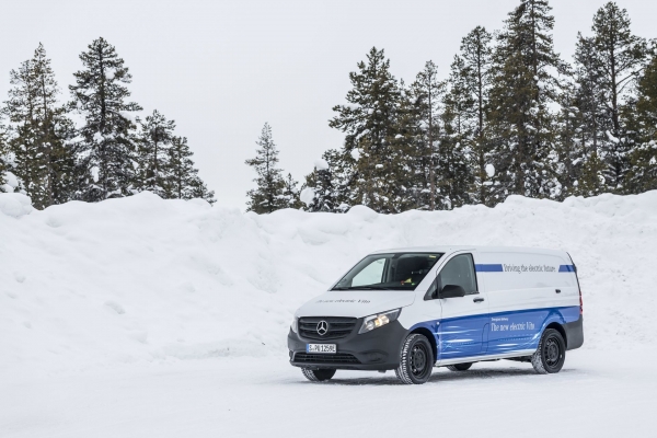 Mercedes-Benz eVito podczas zimowych testów