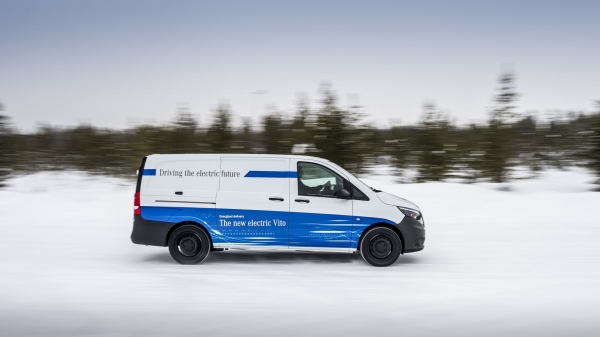 Mercedes-Benz eVito podczas zimowych testów
