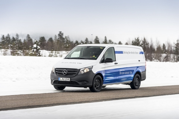 Mercedes-Benz eVito podczas zimowych testów