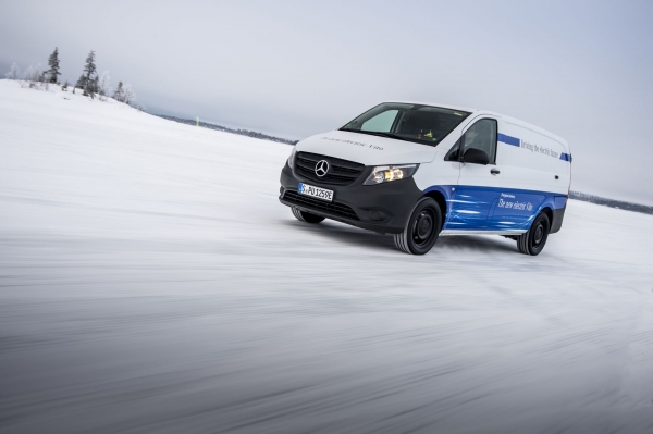 Mercedes-Benz eVito podczas zimowych testów