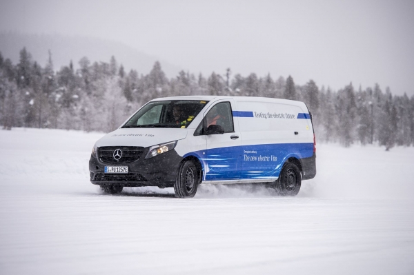 Mercedes-Benz eVito podczas zimowych testów
