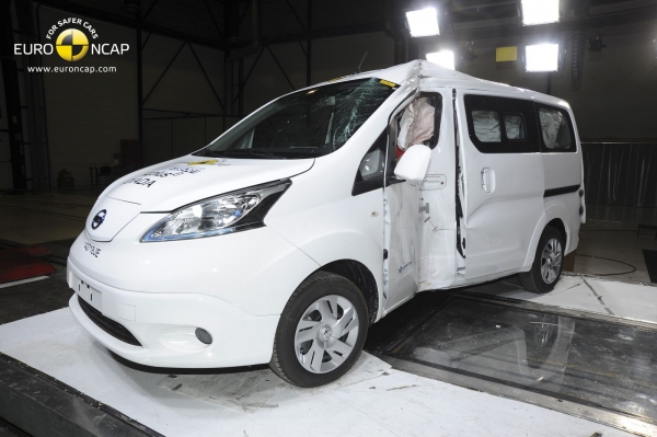 Nissan e-NV200 Evalia w testach zderzeniowych Euro NCAP