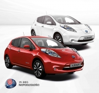 Samochody Nissan Leaf na czele 29. Biegu Niepodległości