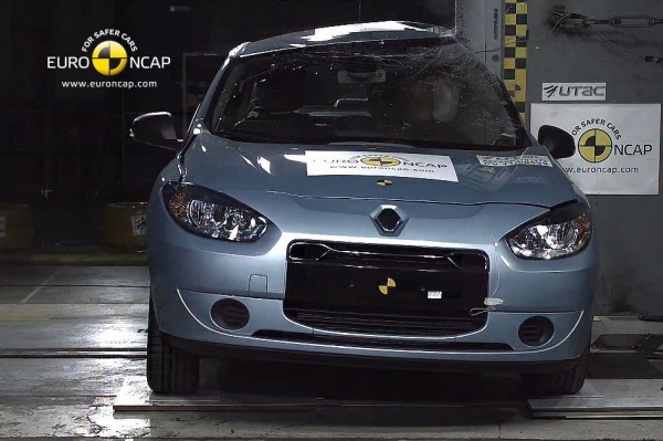 Test zderzeniowy Renault Fluence Z.E. przeprowadzony przez Euro NCAP