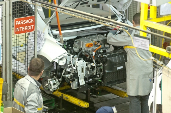 produkcja Renault Zoe w zakładzie we Flins we Francji