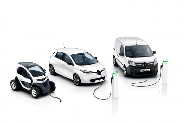 Zoe wśród pojazdów eleketrycznych Renault