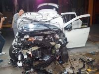 Renault Zoe podczas testu zderzeniowego