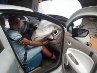 Renault Zoe podczas testu zderzeniowego