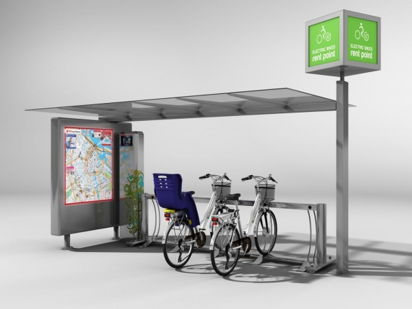 Samoobsługowa wypożyczalnia rowerów elektrycznych firmy Ekoenergetyka – Zachód
