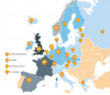 Mapa szybkich ładowarek DBT według stanu na połowę 2015r.