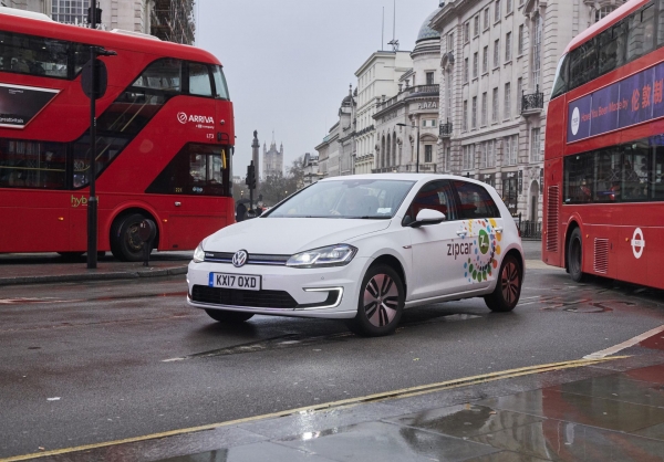 Volkswagen e-Golf we flocie Zipcar