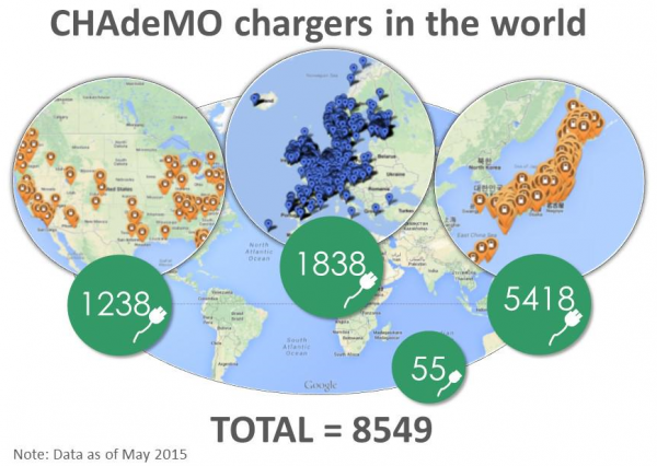 Mapa szybkich ładowarek CHAdeMO 2015-05-31