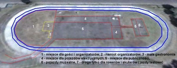 Orientacyjny podział placu: