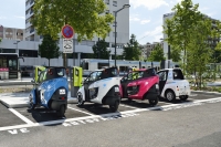 Toyota COMS i Toyota i-Road dla wypożyczalni Citélib by Ha:mo w Grenoble